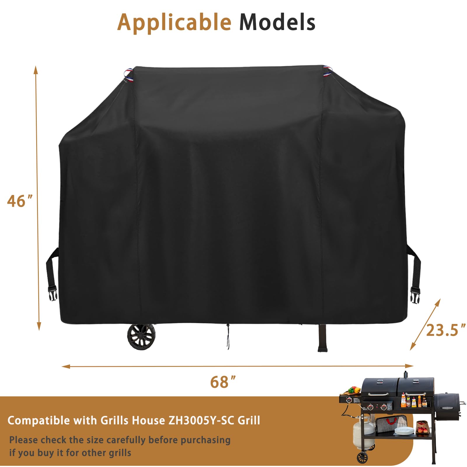Amazon.com : Loenel BBQ Grill Cover for Grills House ZH3005Y-SC 2