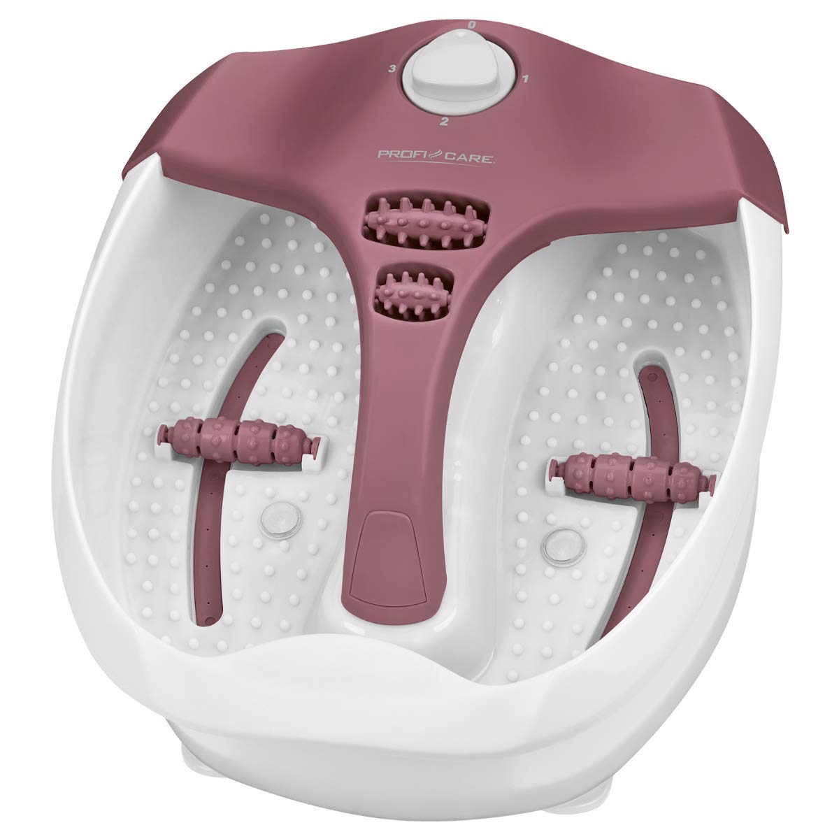 Proficare FM 3027 Masajeador de pies calefactable Reposapiés Hidromasaje 4 Modos de masaje funcionamiento con agua y sin agua Masaje vibratorio Masaje burbujas calentamiento agua 80W