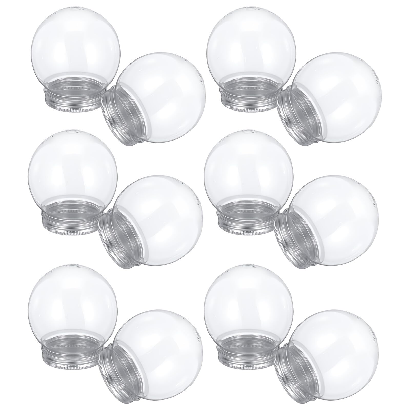 24 Bolas Plásticas Recipientes Transparentes 150ml para Manualidades