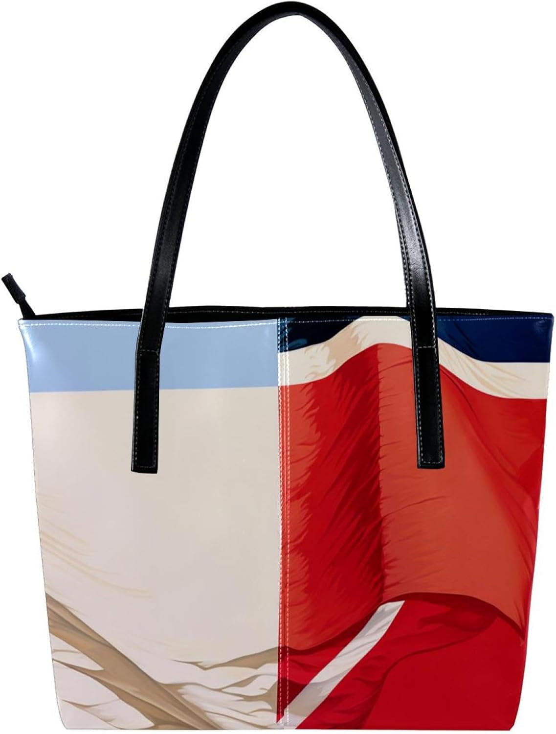 [YTYVAGT] 女性用財布、トートバッグ美学、レディーストートハンドバッグ,フランスと南アフリカの国旗