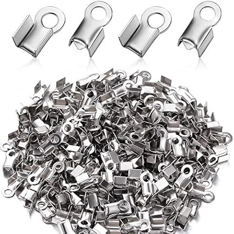 Stainless Steel Cord Ends for Jewelry Making (100 Pieces) Cover