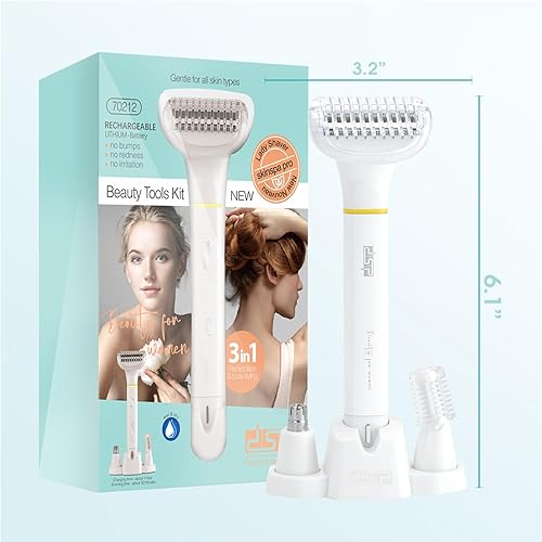 Miniatura 6 de DSP Recortadora 3 en 1 para mujer bikini impermeable, afeitadora de nariz y cejas. Ideal para área privada femenina recortadora eléctrica de bikini