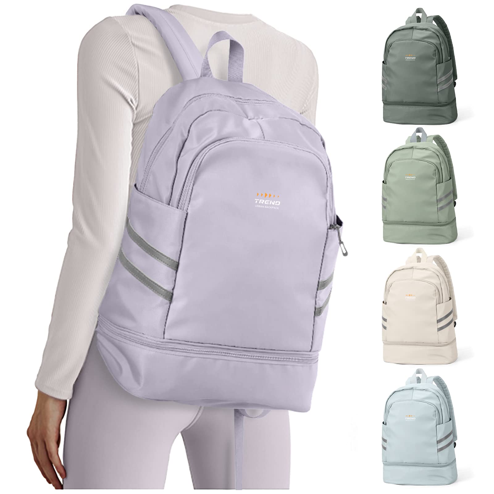 coofay Gym Backpack For Women Waterproof Backpack With Shoe Compartment Lightweight Travel Backpack Sports Backpacks Large Gym Bag