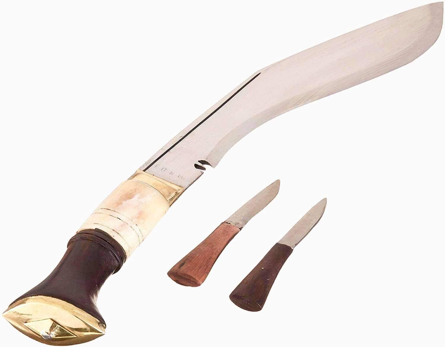 13" Traditional Service No.1 Kukri, Khukuri, Hand-Forged Knife, High Carbon Steel Nepal Knives