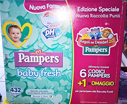 Pampers Baby Fresh 432pieza(s) toallita húmeda para bebé - Toallitas húmedas para bebé (Aloe vera, 432 pieza(s), Caja)