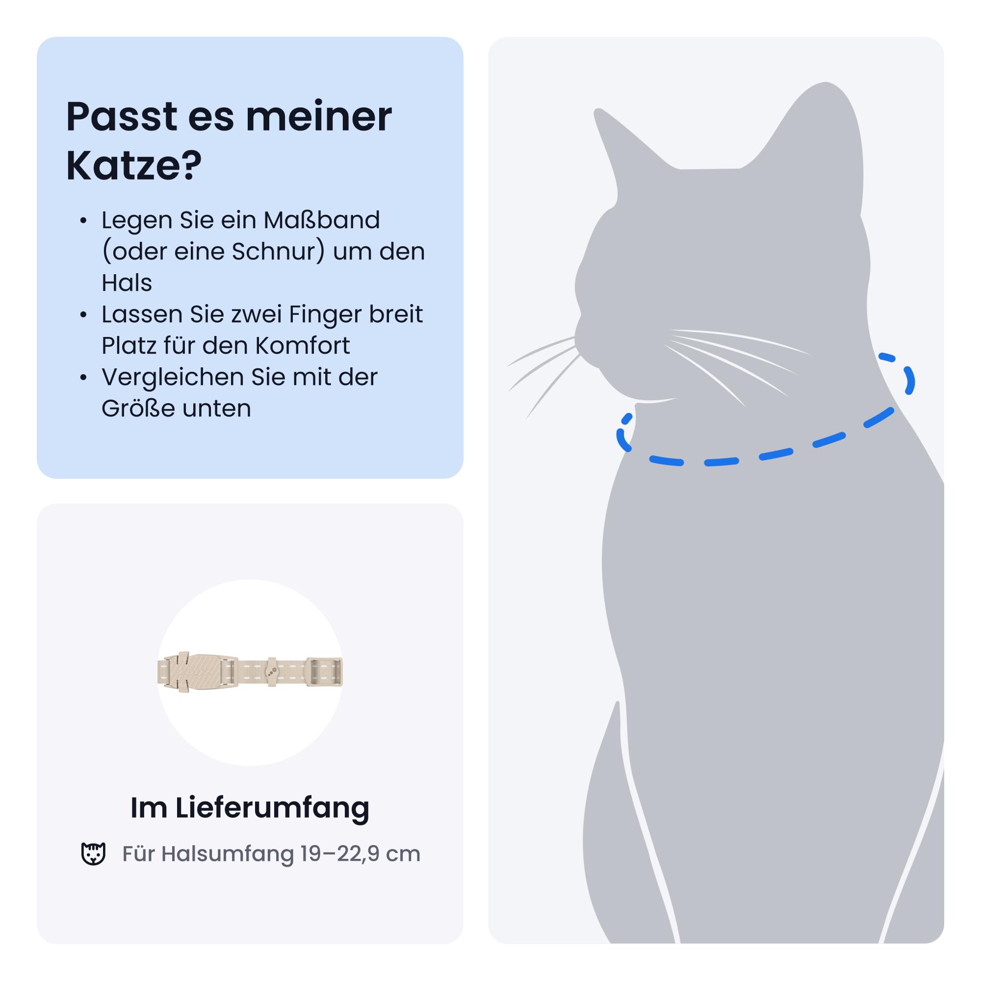 Tractive Smarter Katzen GPS Tracker Mini | Modell 2026 | Marktführer | Live-Ortung | Gesundheitswarnungen & Vitalwerte | Sicherheitsverschluss | Integriertes Halsband (Braun)