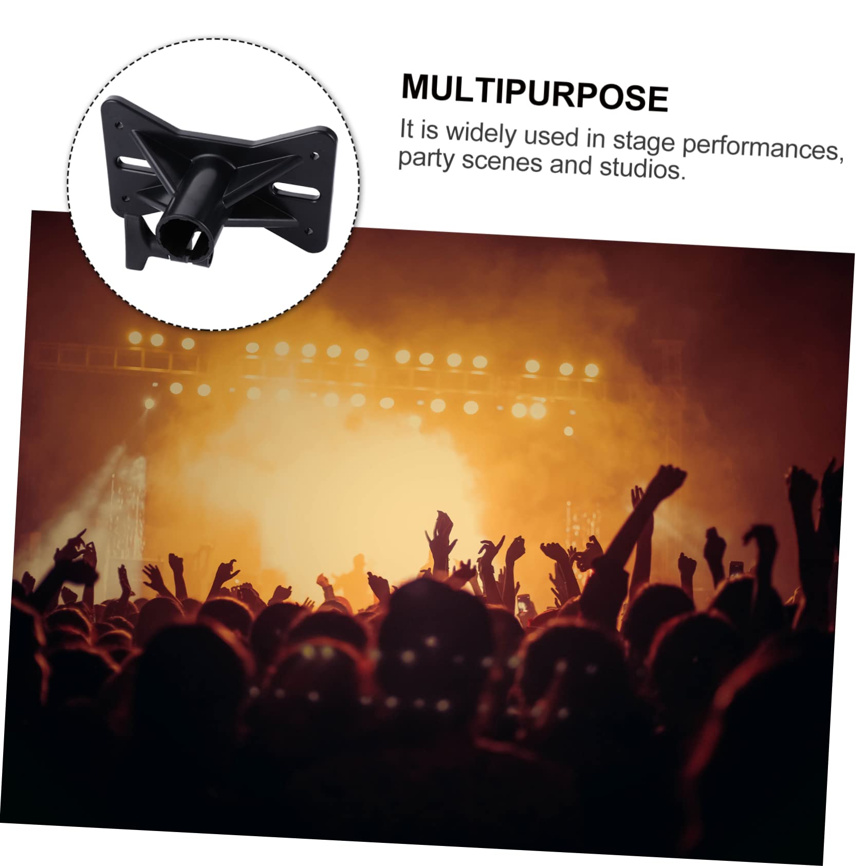 IWOWHERO Studio Monitor Speaker Stand Heavy Duty Tripod Mount for Stage Studio Black Height Supports Up for Home Theater