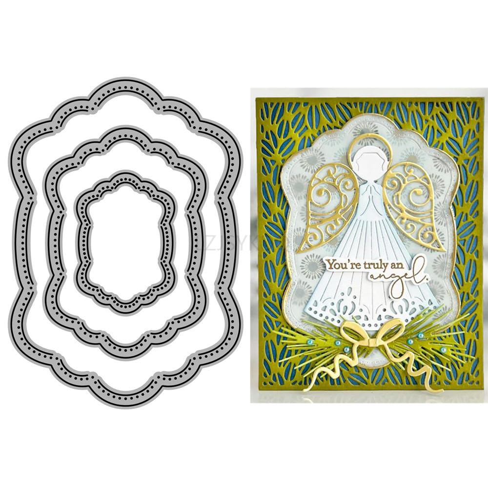 Background Plate Die Cuts for Card Making, Lace Metal Cutting Dies for Paper Scrapbooking, DIY Stencils for Album Party Wedding Festivals Decoration — image 1