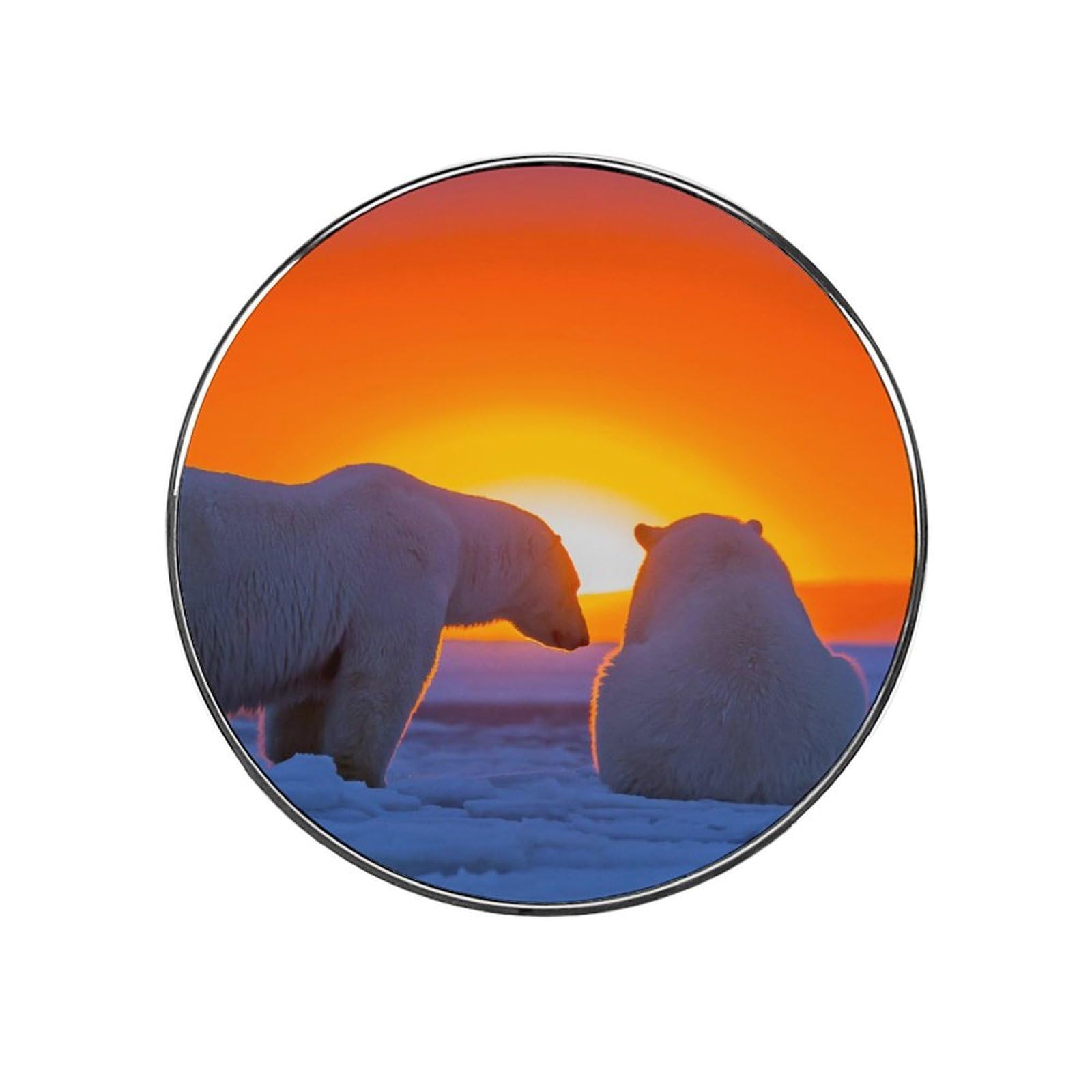 Polar Bear Alloy Fridge Magnet For Office Cabinet Refrigerator Whiteboard Photo