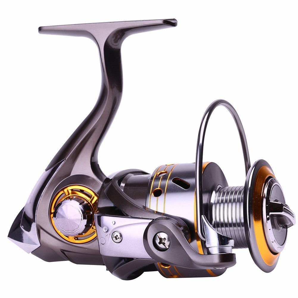 SougayilangFishing Reel Spinning -12+1BB Ultralight Smooth Powerful Spinning Reels for Freshwater Saltwater Bass Fishing