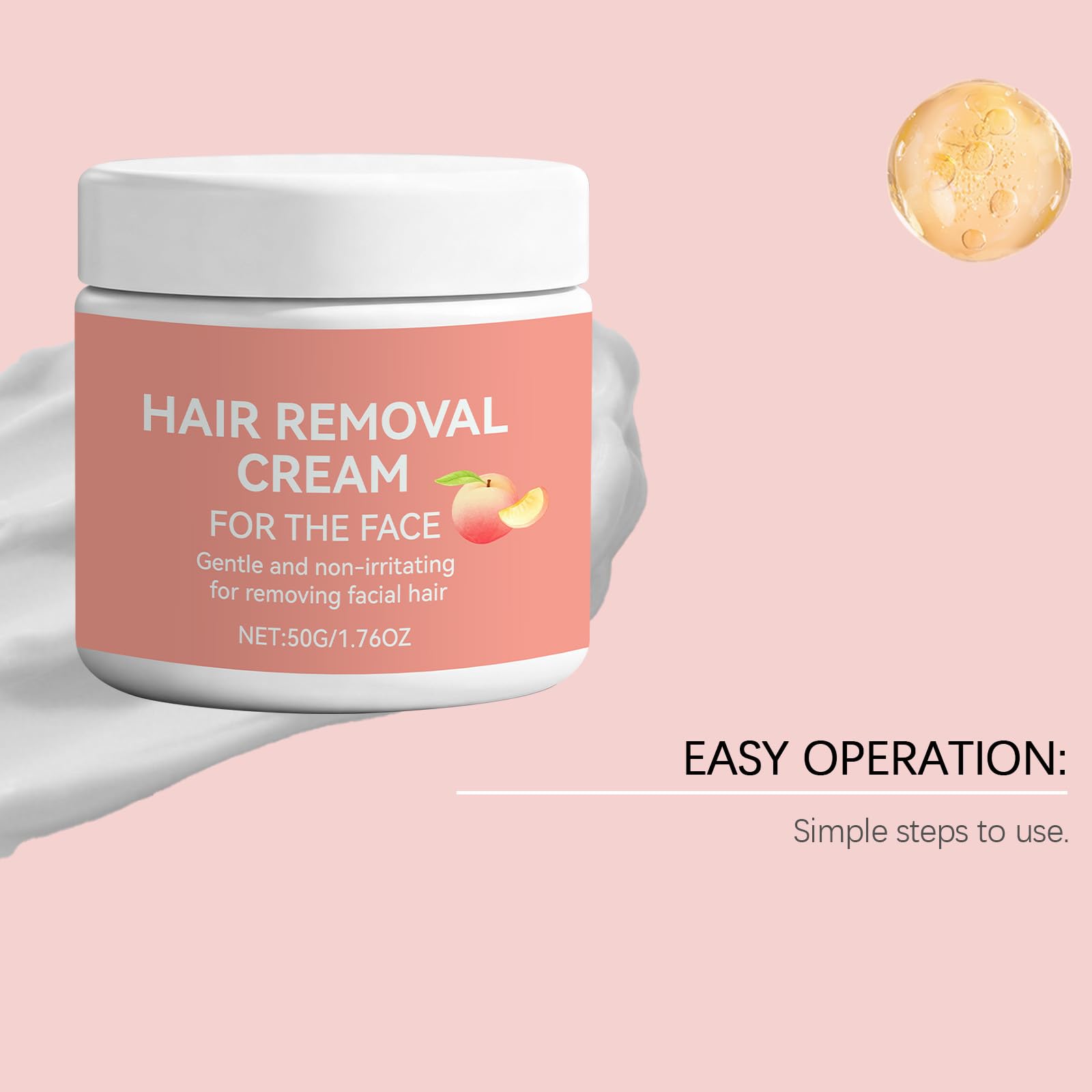 Crema di depilazione facciale per donne,Crema depilatoria senza barba per il viso, crema depilatoria per donne labbra superiori, mento,crema di depilazione morbida rapida per pelle sensibile (8 pezzi)