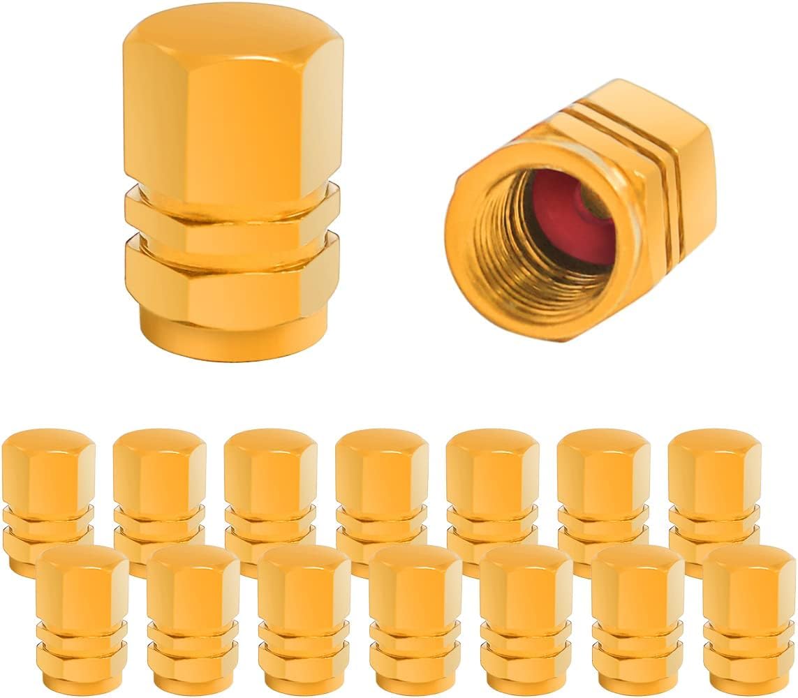 Tapones para válvulas de neumáticos, Tapones for válvulas de neumáticos Coche y Bicicleta, Multicolor, Paquete 16