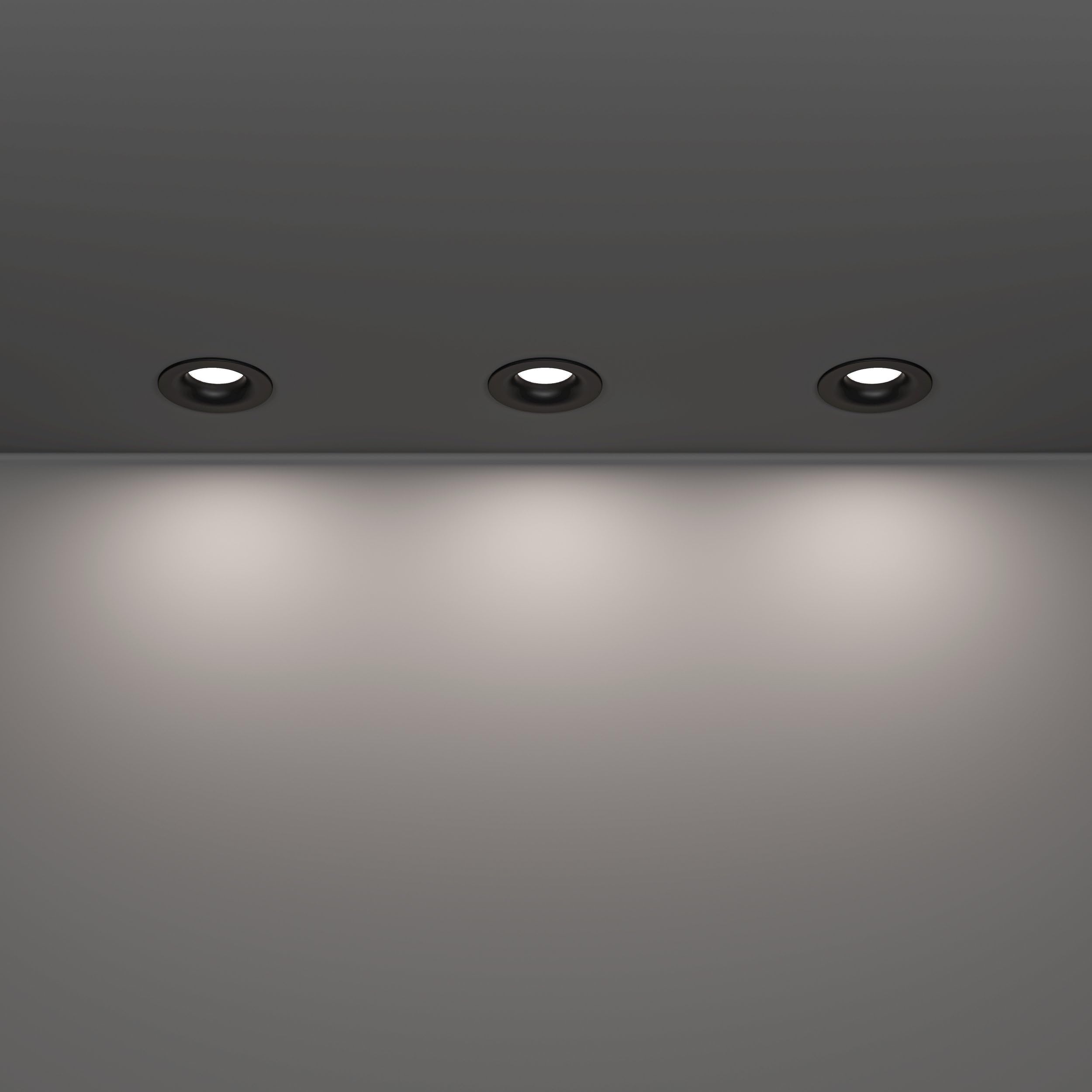EGLO 3er Set Einbaustrahler Salabate, Ø 8, 8 cm, Deckenspots Badezimmer | Bad Deckenstrahler aus Aluminium in Schwarz, warmweiß, neutralweiß, kaltweiß, IP65