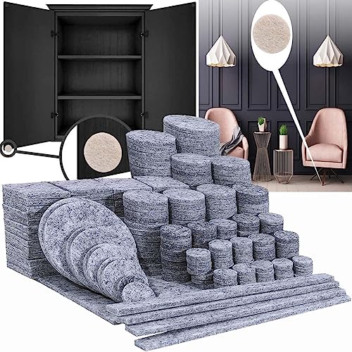 Image of DIY Crafts 100, 100 Pcs Furniture Pads, Premium Furniture Felt Pads for Floors, Anti-Scratch Felt Pads for Floor Protection Bumpers for Cab (100)
