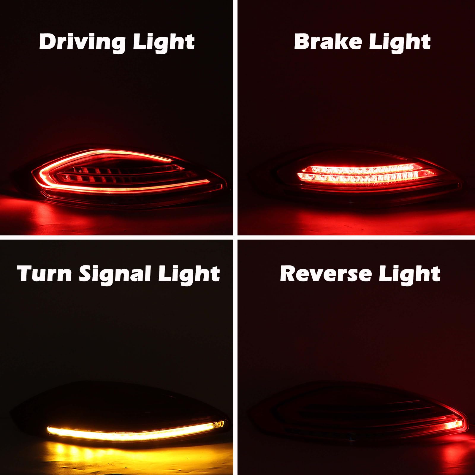 Mise à Niveau De L'assemblage Des Feux Arrière De Style 971 Pour Porsche Panamera 2014-2017 Lifting à Travers Les Feux Arrière Accessoires De Voiture Pièces Automobiles