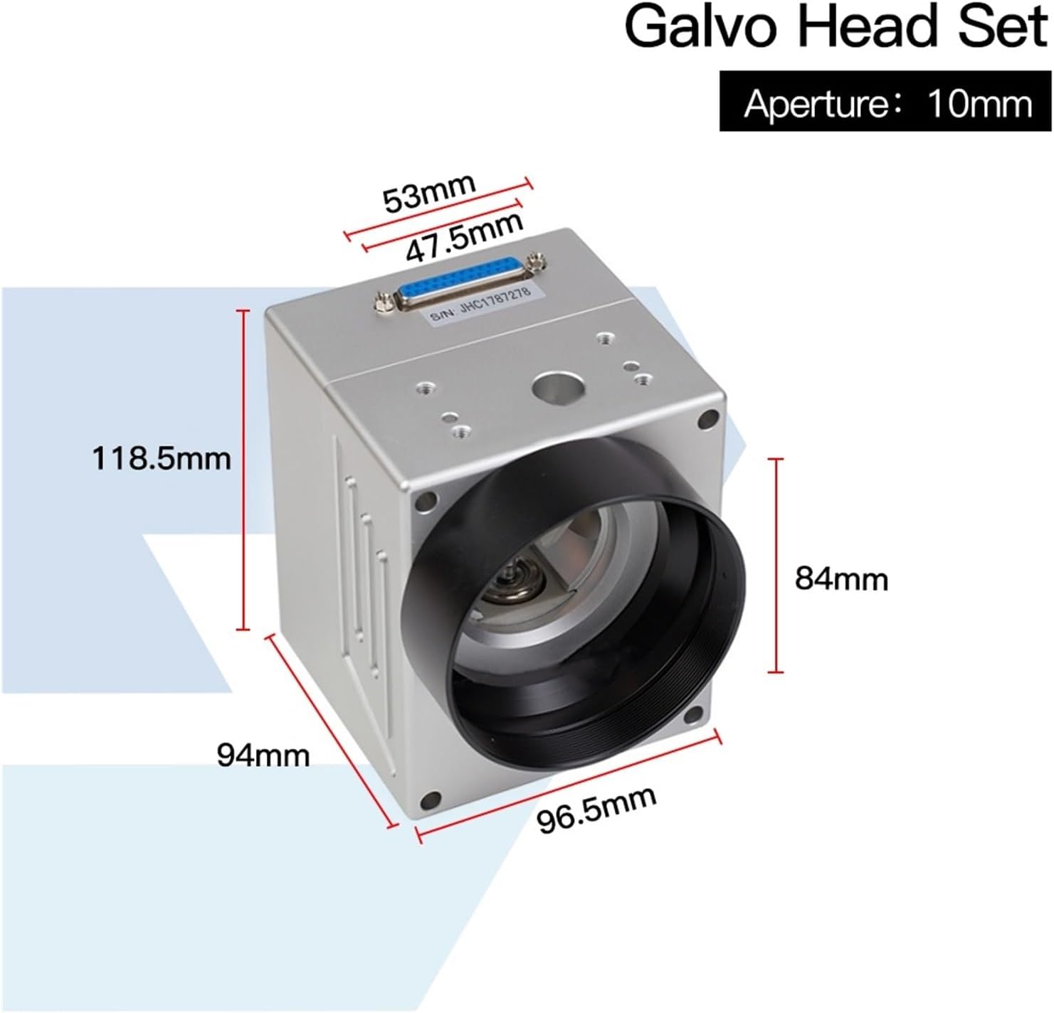 RC1001 Fiber Laser Scanning Galvo Head Set 10.6um &1064nm & 355nm 10mm Galvanometer Scanner with Power Supply(10.6um CO2 Machine)