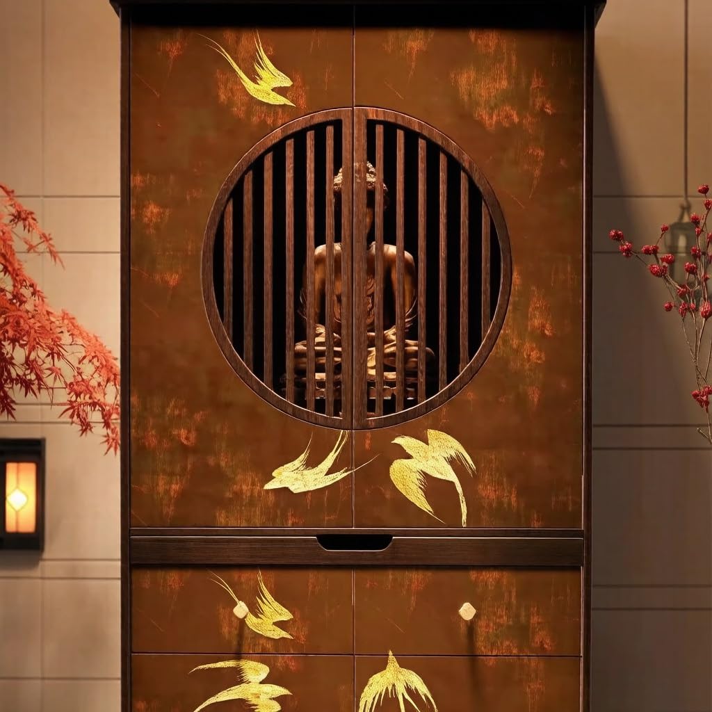Tavola d'altare Cinese Consolle da Altare in Legno di Noce Elegante Culto Orientale