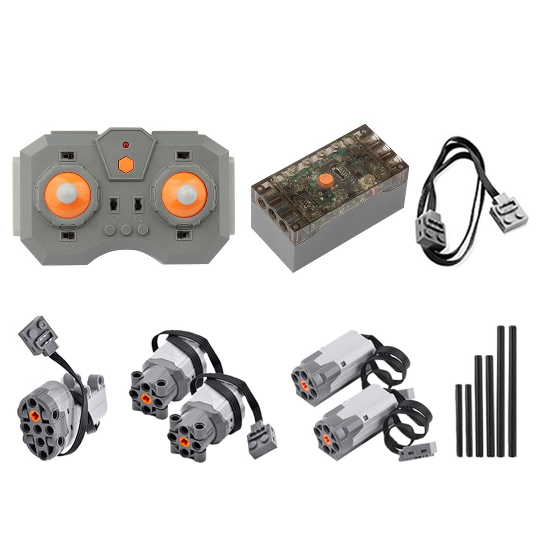 Power Functions Set, Motor Set with Motor, Remote Control, Battery Box, M/L Motor, Extension Wire