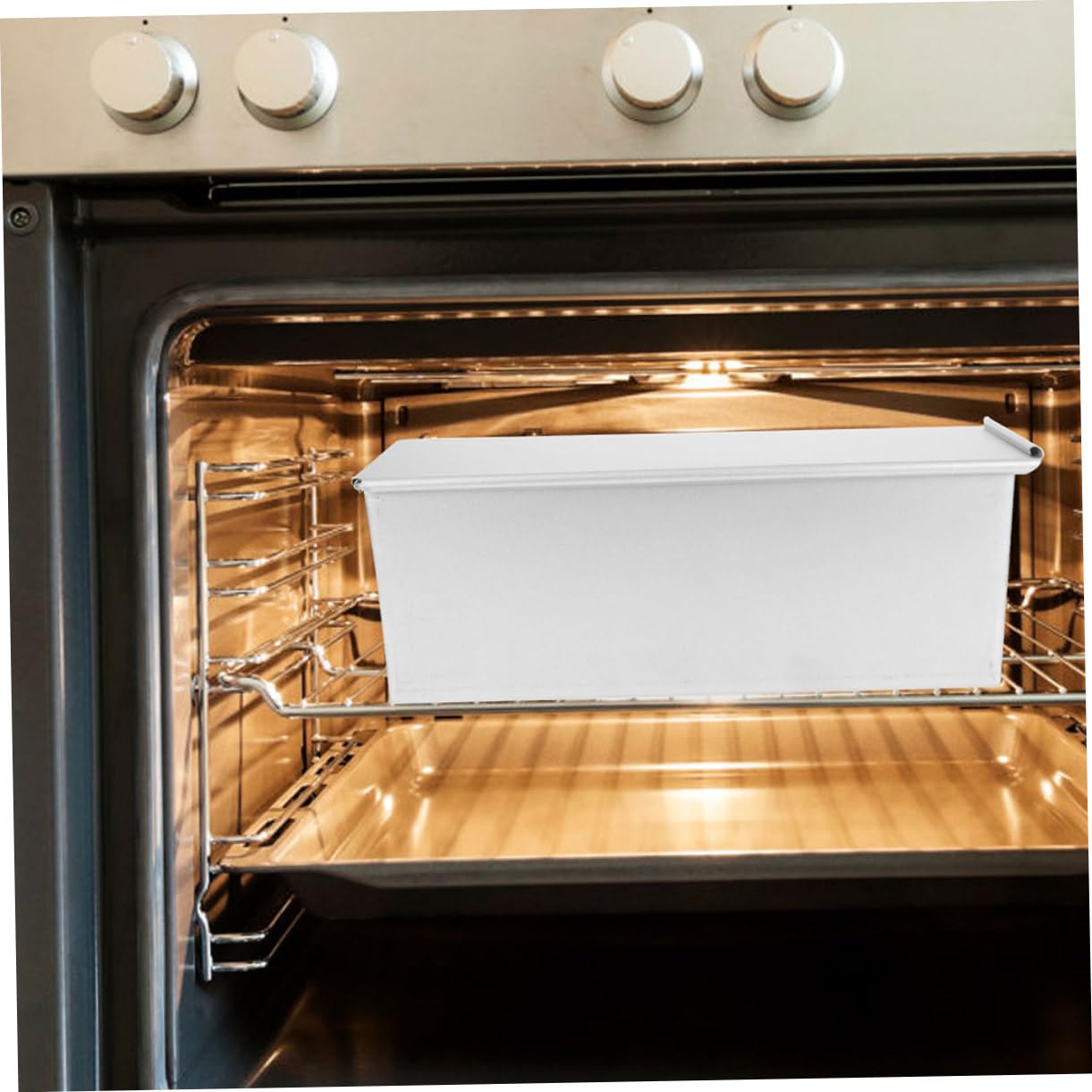 Generisch Toastform Deckel Brotbackform Mit Deckel Antihaftbeschichtete Brotbackform Zum Backen Metall Aus Aluminiumlegierung Einfach Zu Reinigen Entformen