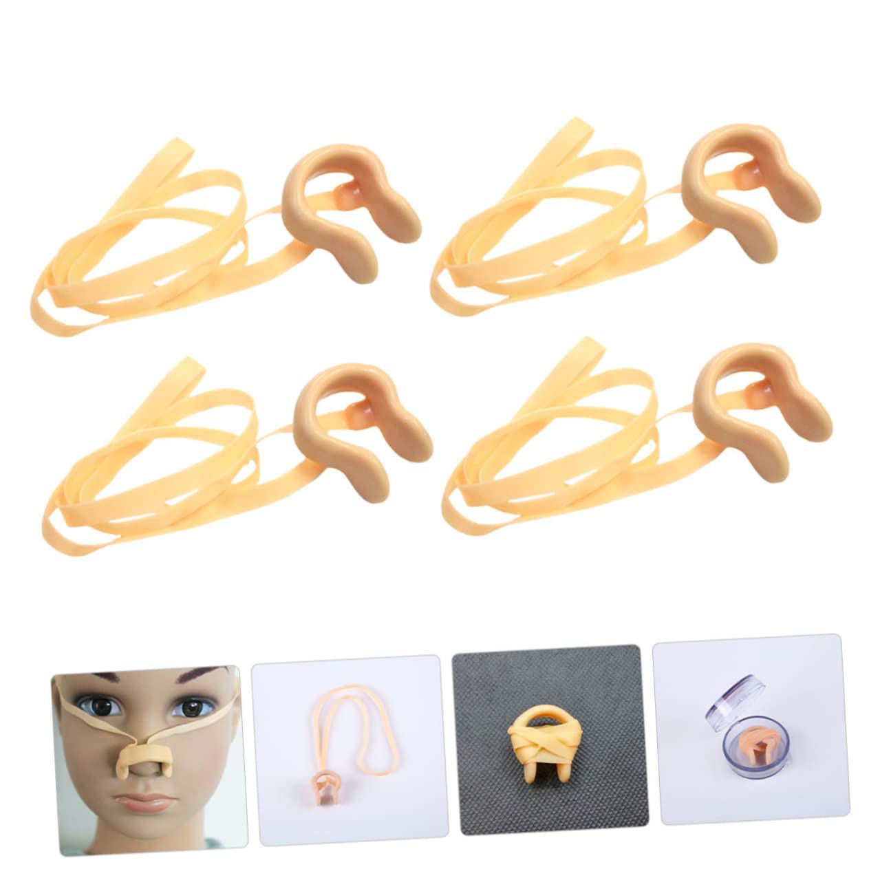 Mipcase 2sets Swimming Nose Clip Adult Professional Swimming Clips Latex Nose Clamps Accessories Sturdy 4pcs*2