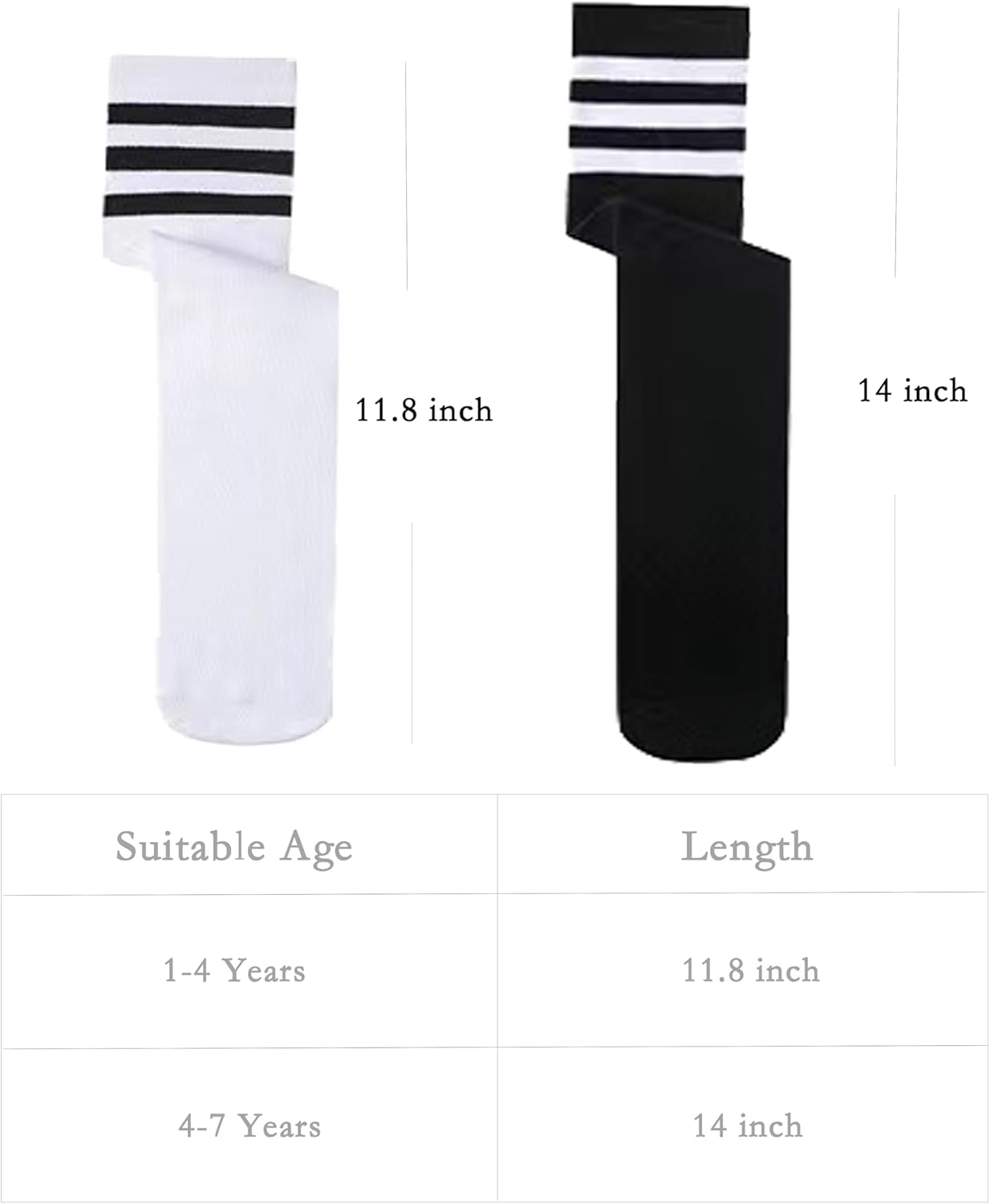 ENBAOHUI 3 Pairs Toddler Soccer Socks - Kids Boys Girls Knee Socks - Image 4