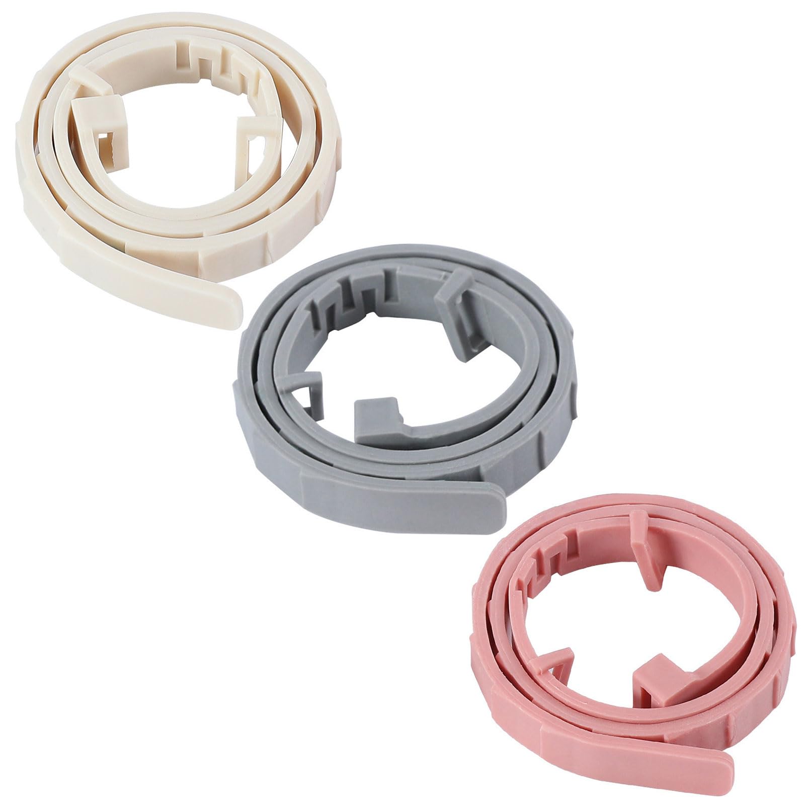 Collar Antipulgas Perros,3pcs Collar Antiparasitario Perros,Collar antiparasitario Gatos,Naturales Collar Antipulgas Perro,Collar Antiparasitario Perros y Gatos (Blanco + Gris + Rosa, L)