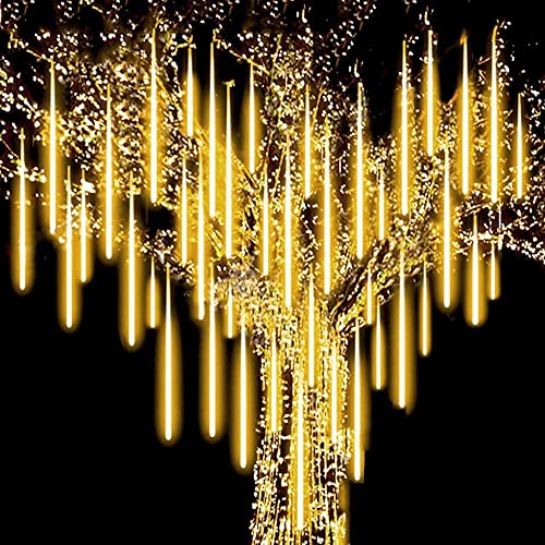 Vibgyor Products High Brightness 8tube 360LED Mete or Shower Rain Lights Cascading Falling Rain Outdoor Light for Christmas Tree Decoration Snow Falling(Warm, 11.8)