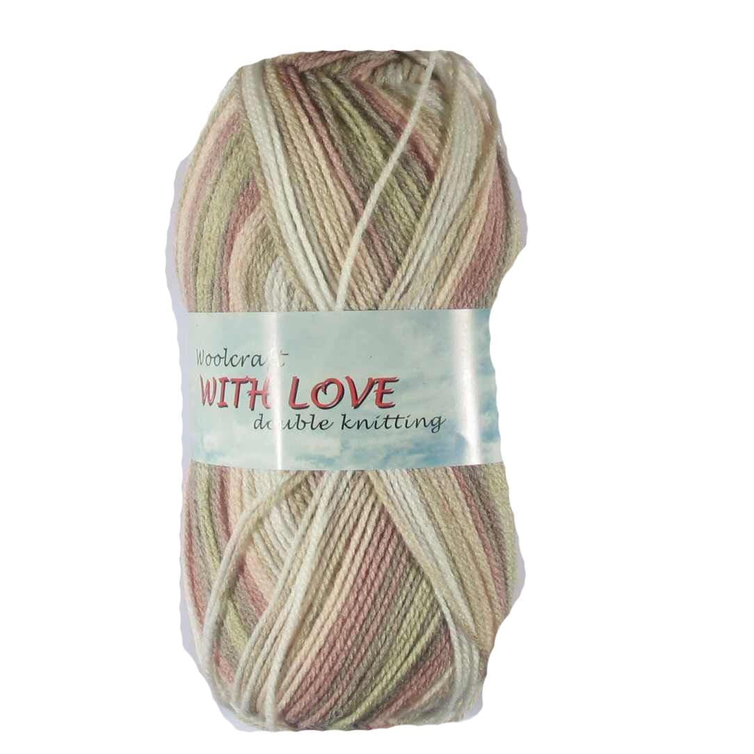 WoolCraft with Love DK Knitting & Crochet Yarn is a Soft, Self-Patterning Yarn. Available in a Selection of Variegated Colours, 100% Acrylic, 300 Metres, 100g Balls, Pack of 5, Meadow Brown