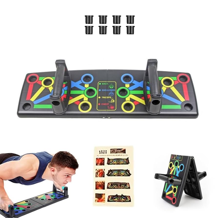 MAGIC SELECT Tabla de Flexiones Multifuncional 14 en 1. Push-Up Rack Board. Tabla Push Up Plegable con Asas para Entrenamiento Muscular, Ejercicios en Casa, Fitness. Tabla para ABS. : Amazon.es: Deportes y