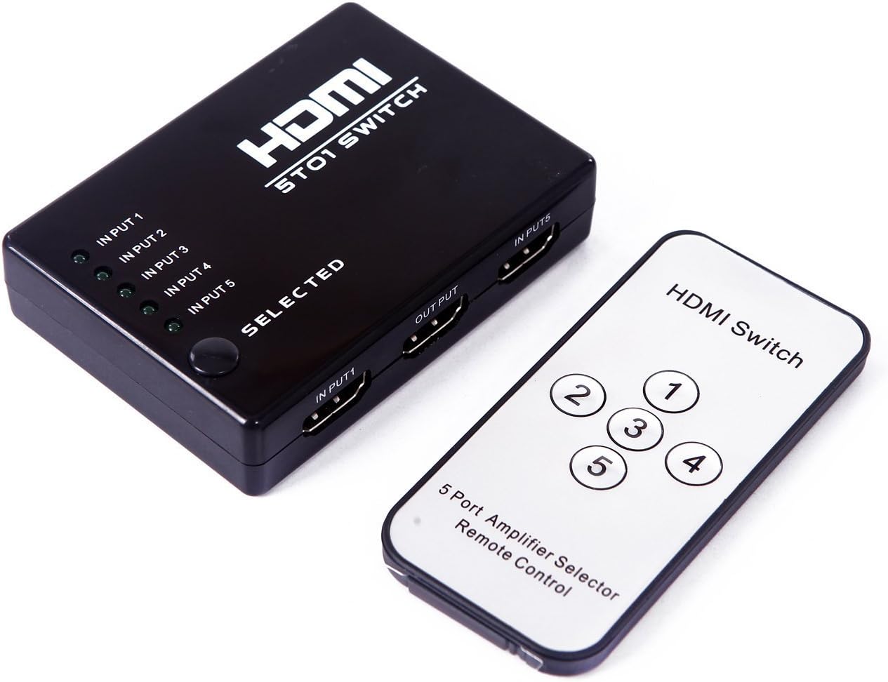 Actpe 5 Port 1080p HDMI Switcher Splitter Box Audio Switch Hub for HDTV