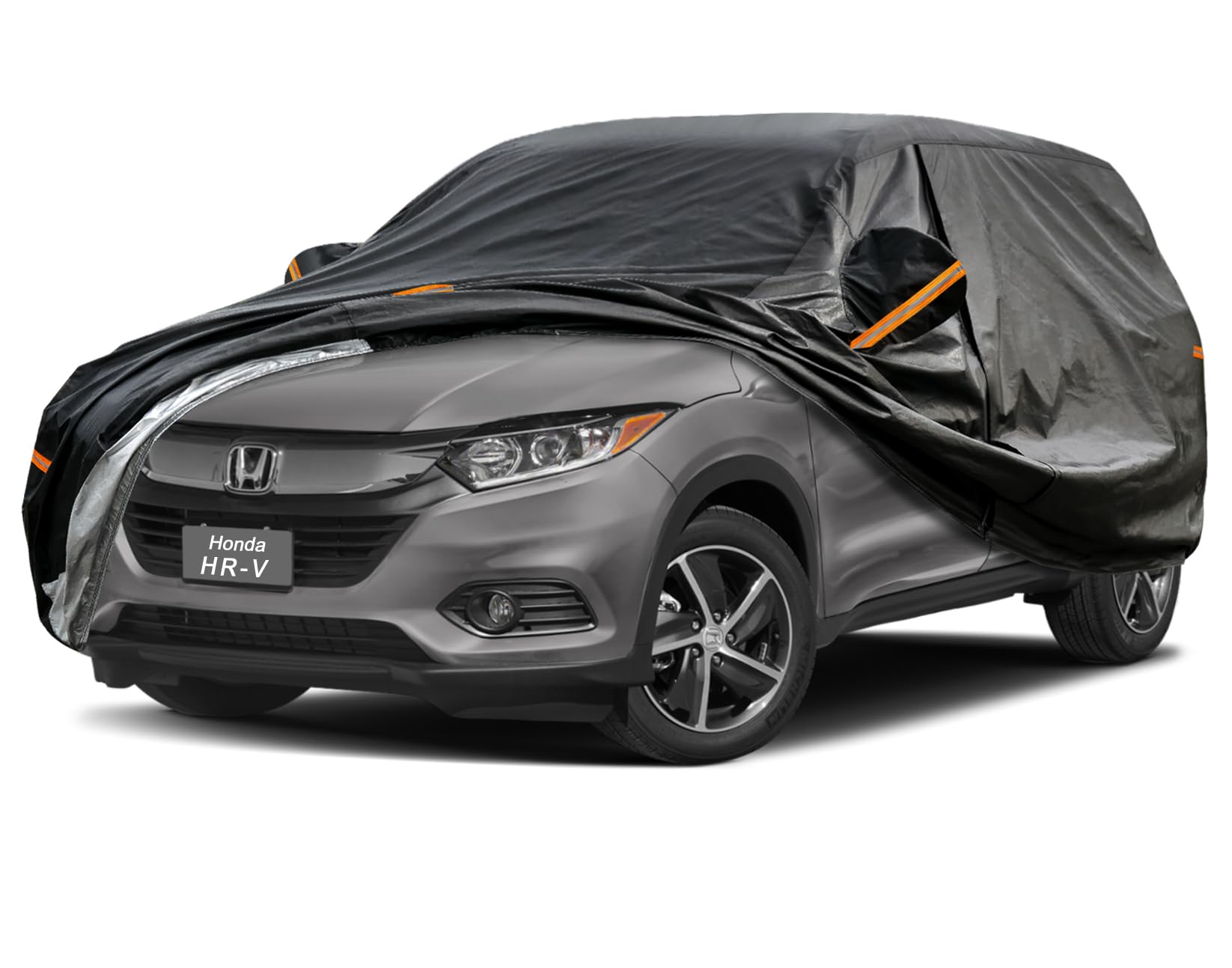 GUNHYI 7 Layers SUV Car Cover Custom Fit Honda HR-V (2015-2025) | All-Weather Waterproof Heavy-Duty Fabric, scratch-proof cotton lining, outdoor sun/rain/snow/wind/dust protection.