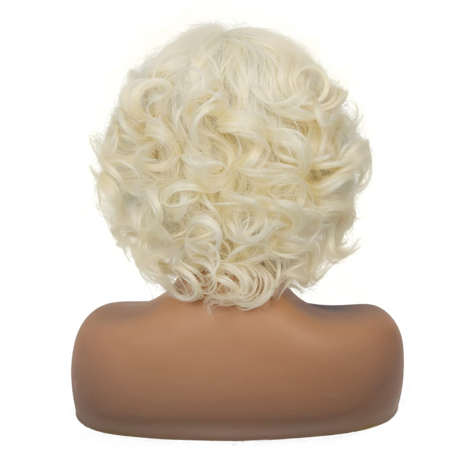 Short Blonde 1920s Lace Front Wig Curly Bob Synthetic Hair Natural Hairline Platinum Blonde 40s 50s Wigs for Women