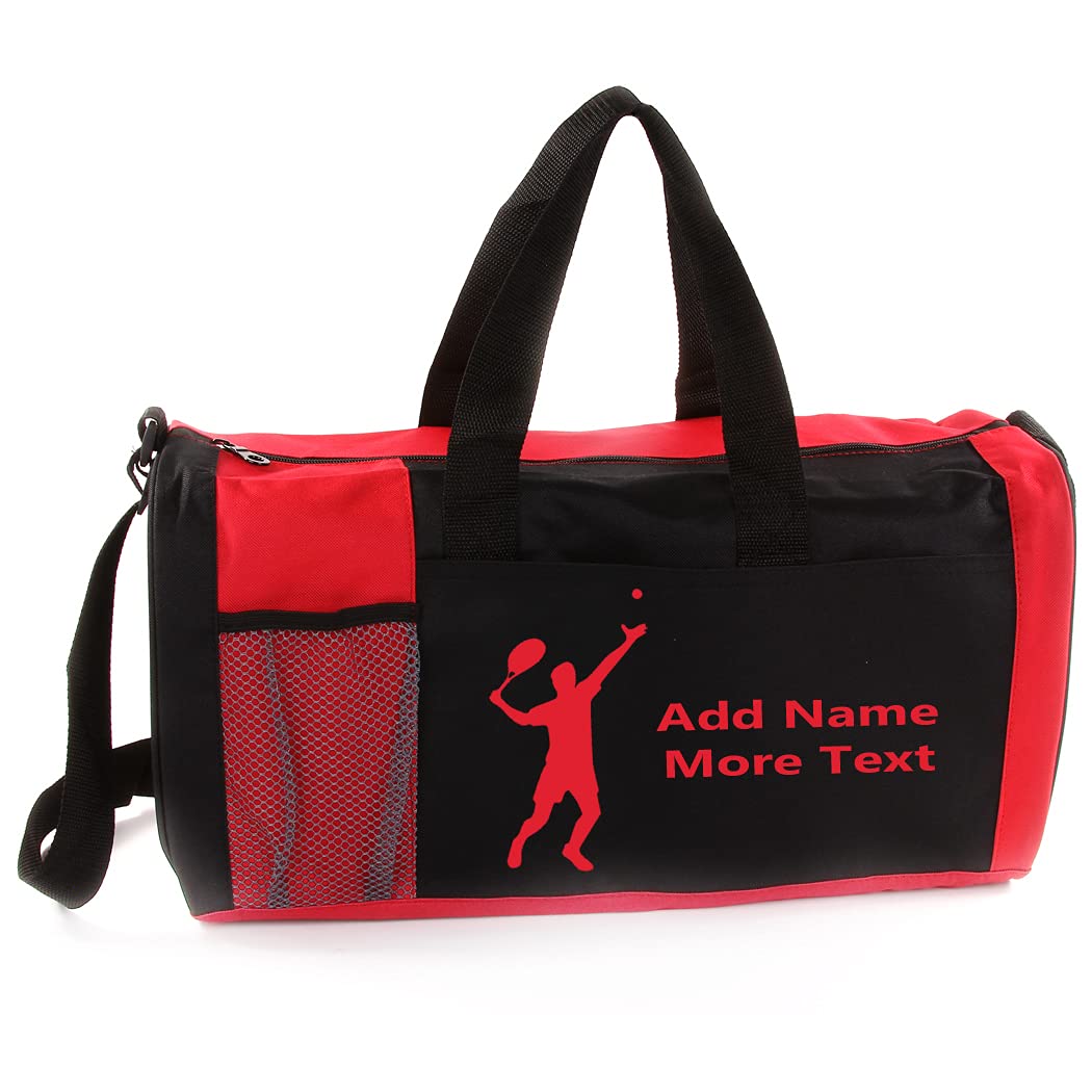 Personalized Kids 18 Inch Sport Duffel Bag With Custom Name & Text - Tennis