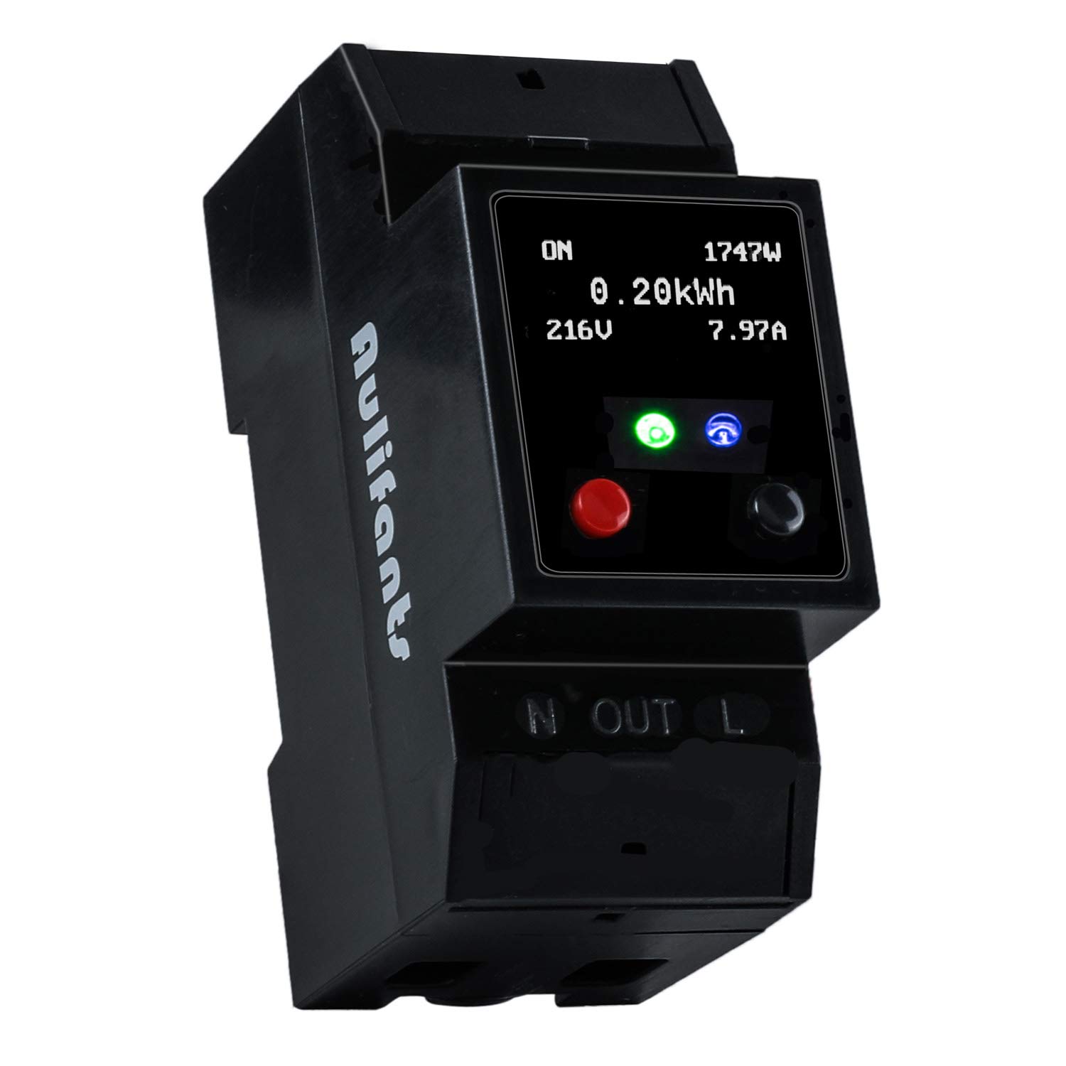 Aulifants Smart Energy Monitor Switch Breaker Single Phase Electricity Usage Meter WiFi Tuya App