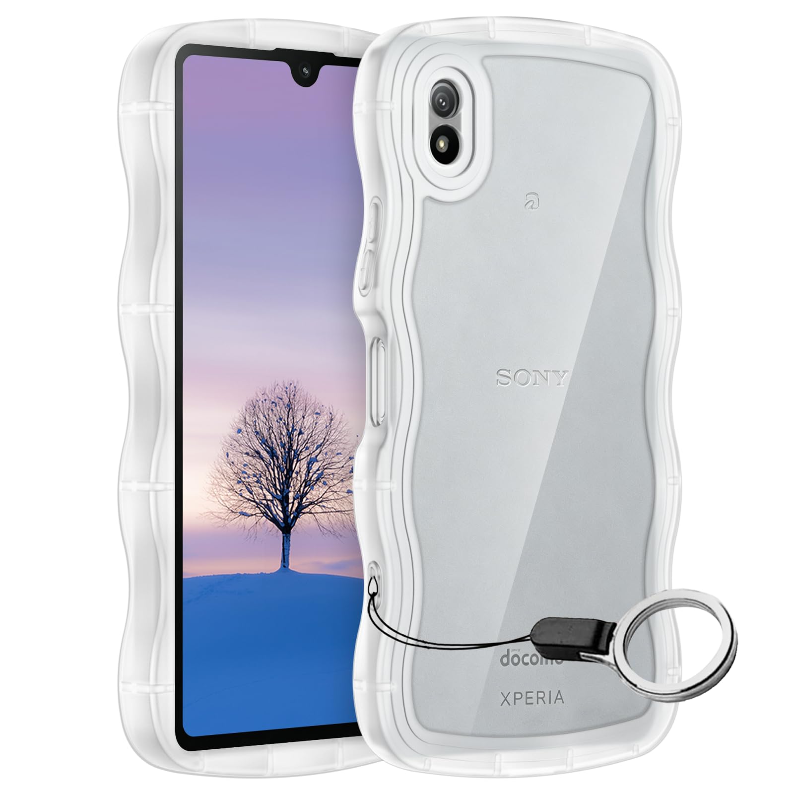 Amazon.co.jp: Xperia Ace III ケース クリア ウェーブ エクスペリア
