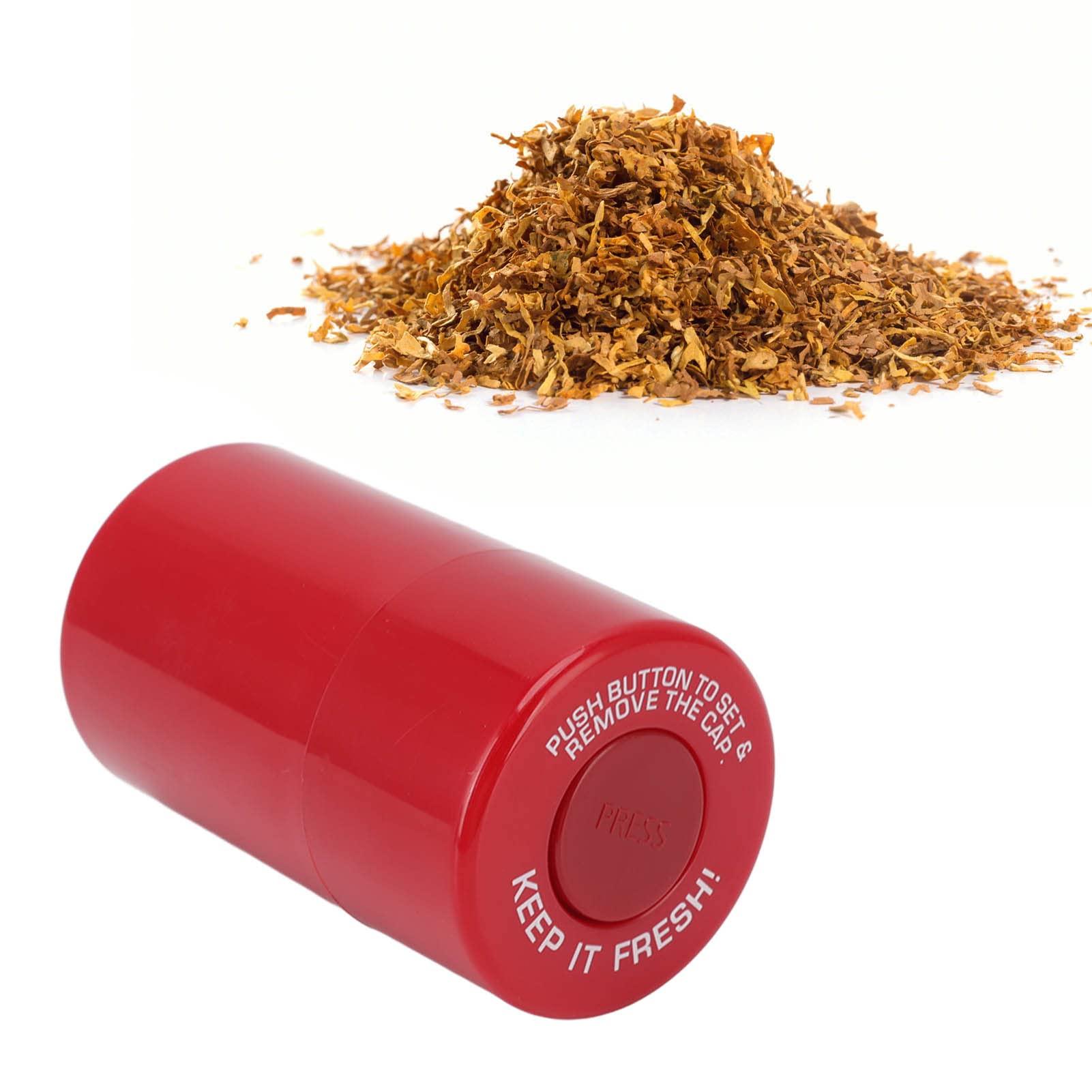 Haofy Barattolo Ermetico Rotondo in Plastica, a Prova di Odore, a Prova di Tabacco, per Erbe Aromatiche, Contenitore Sigillato per Viaggi All'aperto, Piccoli Oggetti (Rosso