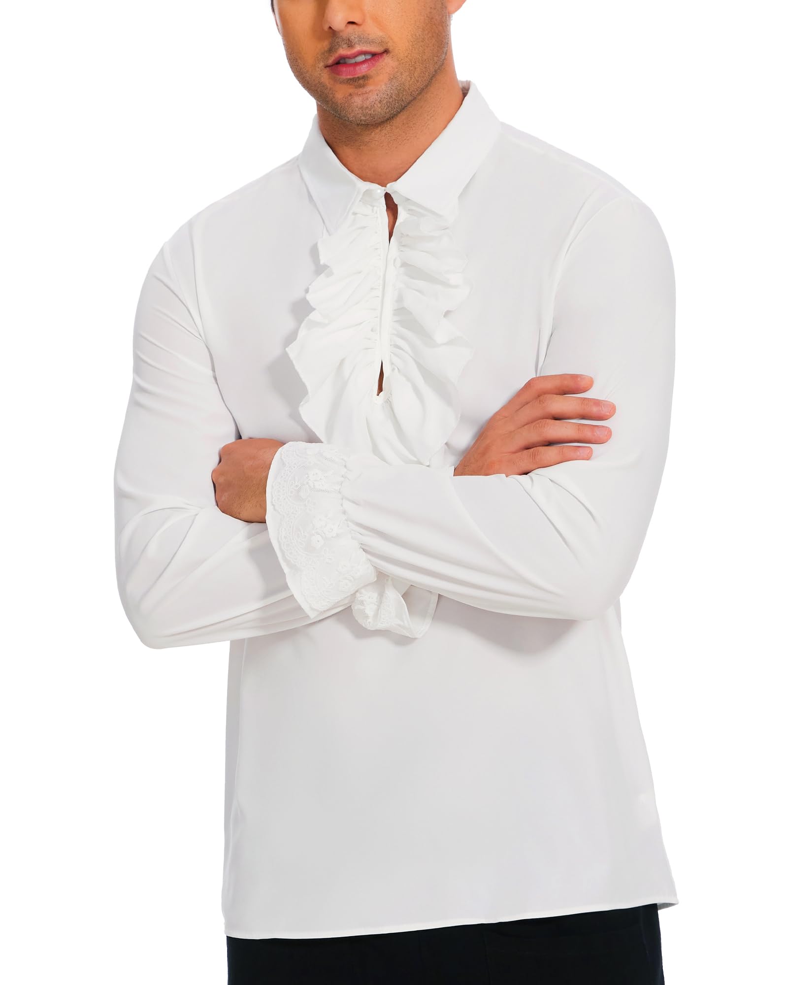Mittelalter Hemd Herren Piraten Hemd Herren Viking Halloween Kostüm Männer Gothic Universal Fit