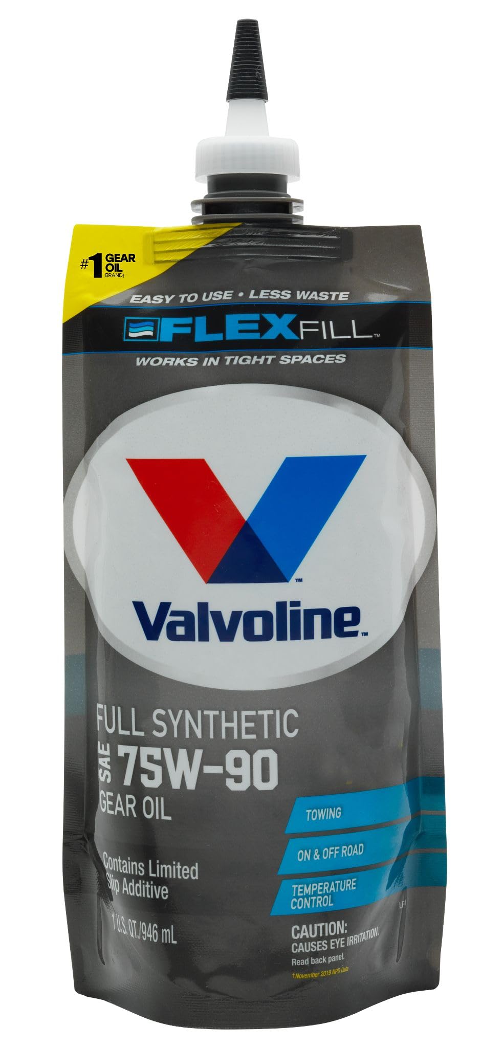 Valvoline FlexFill Full Synthetic SAE 75W-90 Gear Oil 1 QT Pouch