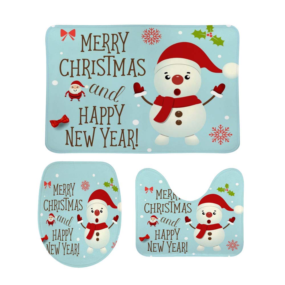 Tapis de bain Noël lot de 3 pour sublimer votre entrée et salle de bain