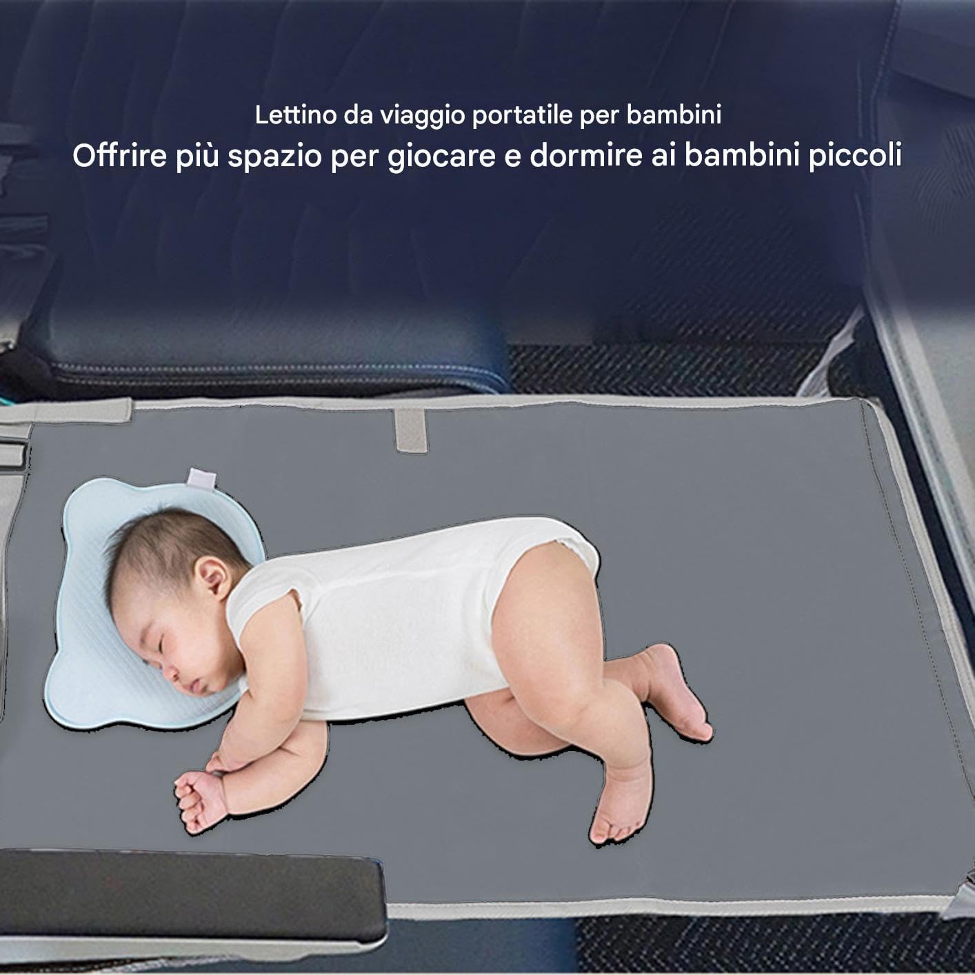 Lettino Aereo Pieghevole Per Bambini Amaca Da Viaggio Leggera Sicura Gioco Sonno