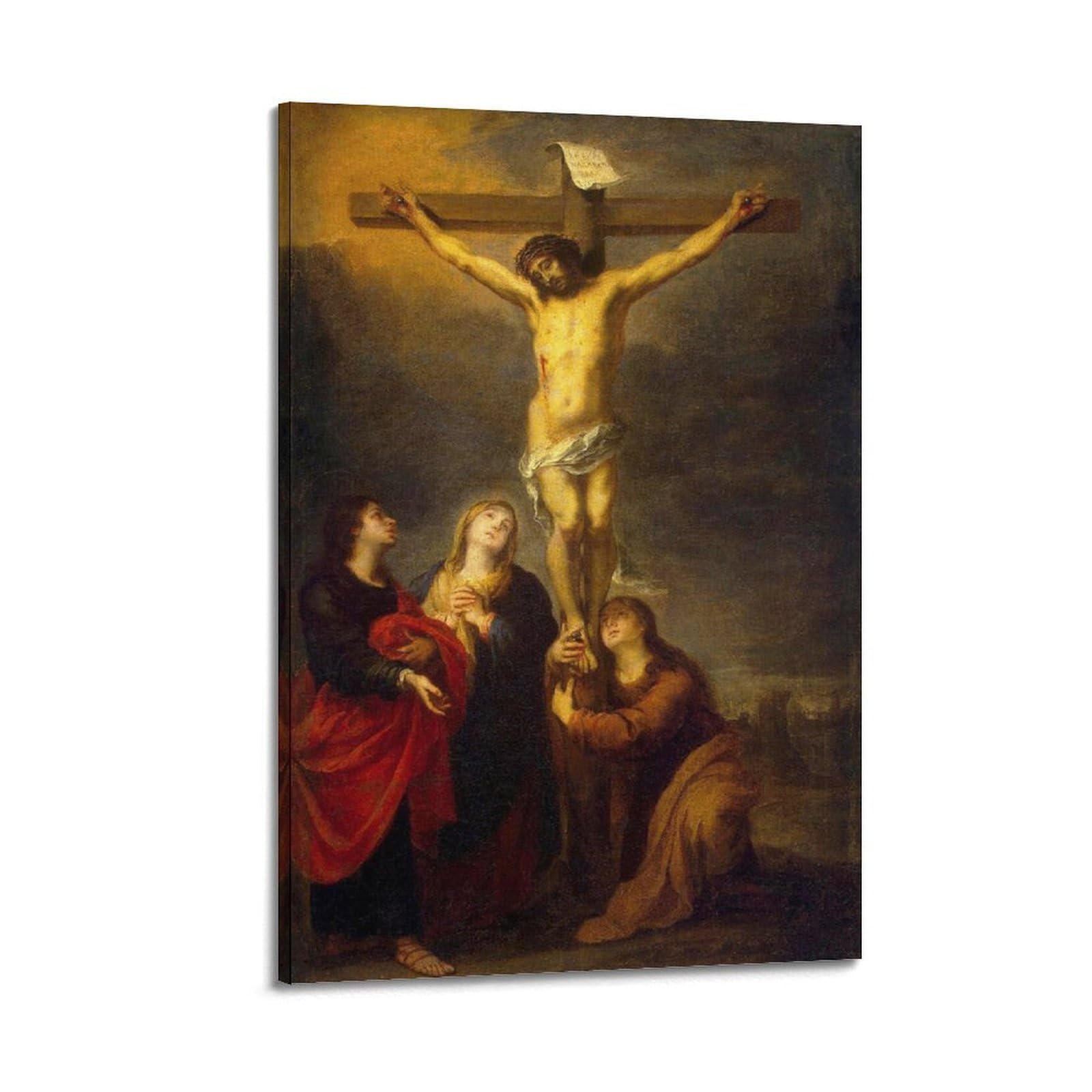 KANGZENG Bartolome Esteban Murillo Painter Works (Crucifixion) Art Posters Canvas Wall Art Decorative Picture Prints Modern Decor 16x24inch(40x60cm)