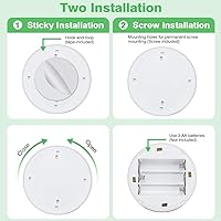 Vista 3 de KINDEEP Proyector LED inalámbrico RGB, luces de acento a pilas, luz de disco para interiores, luz vertical regulable con control remoto, blanco