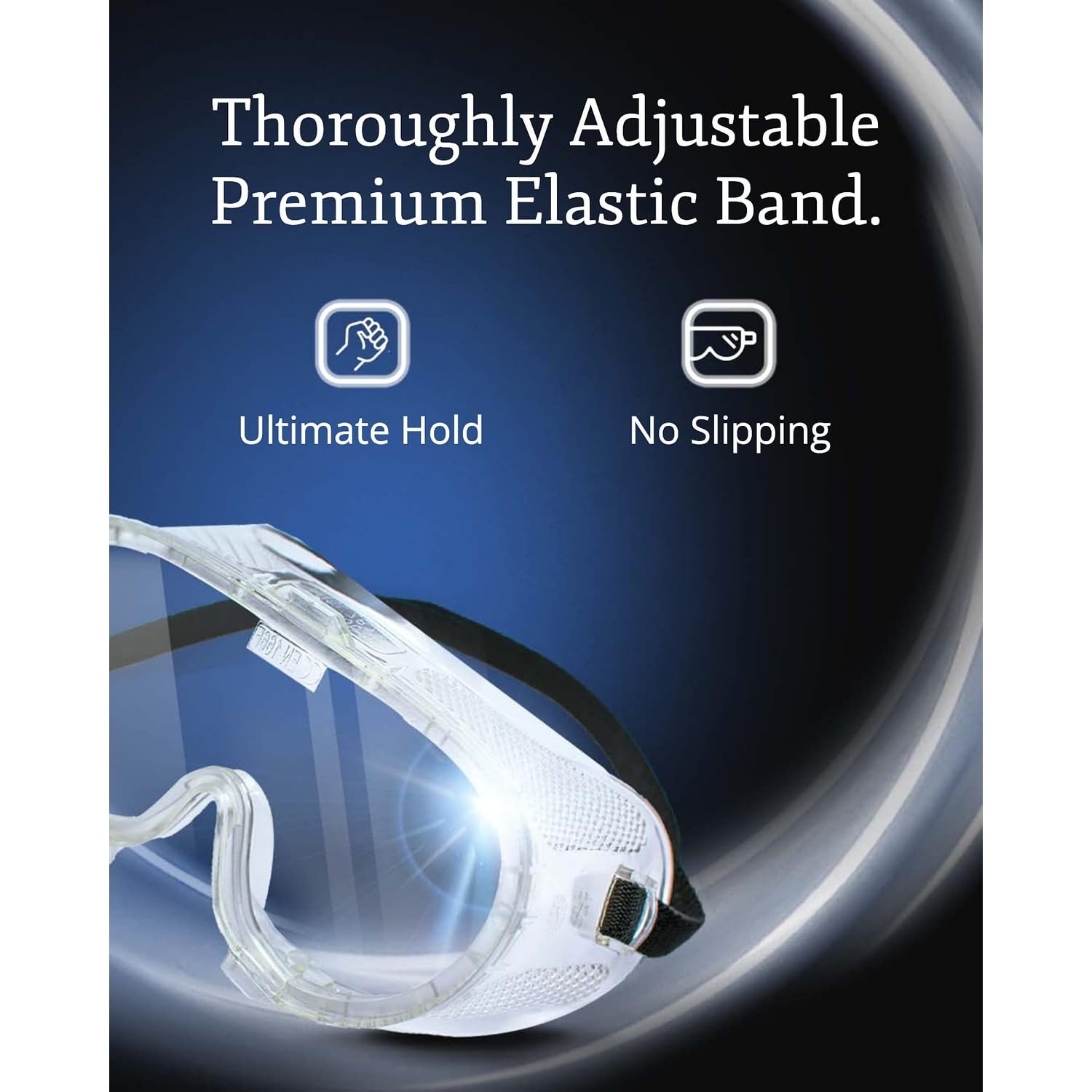 Aqulius Safety Goggles - 10-Pack, Direct-Vented & Comfort Fit - Anti-Fog Impact-Resistant Protective Eyewear Bulk for Construction - ANSI Z87+ Certified