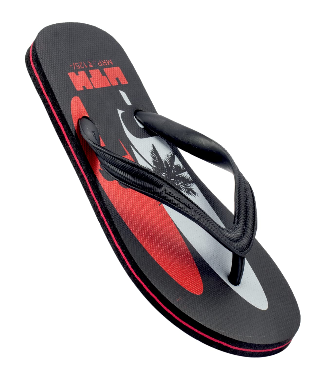 Hawalker Mens Youth Rubber Flip Flops (Red/Grey, numeric_7) (B09G2PRKL1) Amazon Price History, Amazon Price Tracker