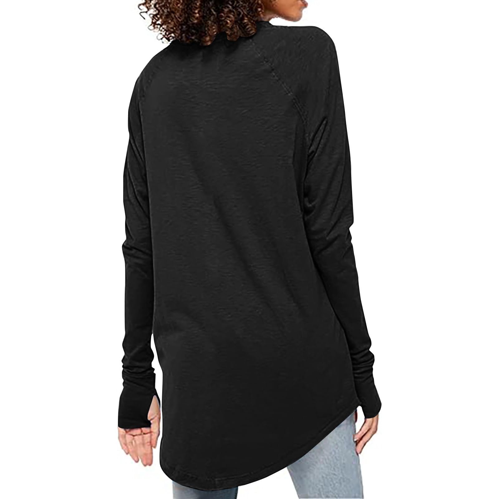 Oversized Langarmshirt Damen Lange Umstands Oberteile Einfarbig Pullover mit Rundhals Große Größen Bluse Casual Longtops Frühling Sommer Langarm Tshirt Tunika Pulli Tops Longbluse 5XL
