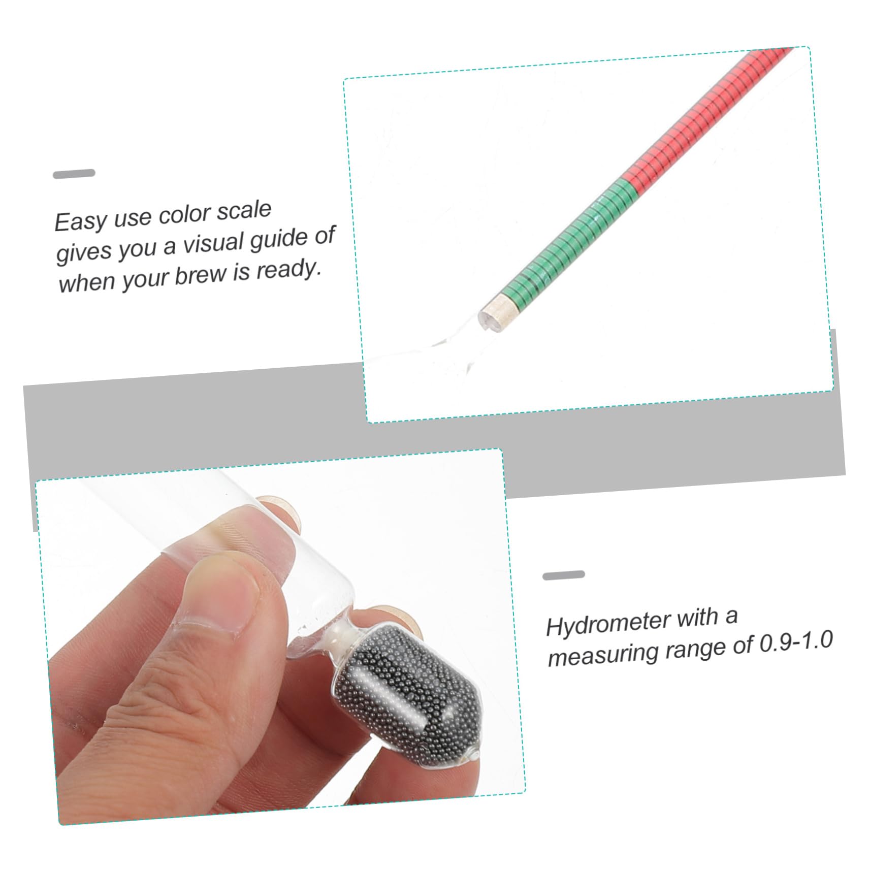 CRILSTYLEO Set 3 Pezzi - Alcolometro, Termometro E Idrometro Per Vino Fatto In Casa