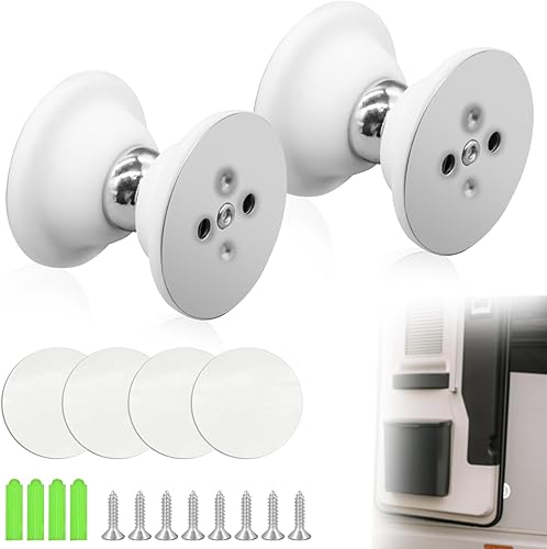 2 piezas de cierre magnético para puerta, pestillo de puerta de caravana, soporte magnético de silicona para puerta, sin perforación, pestillo de