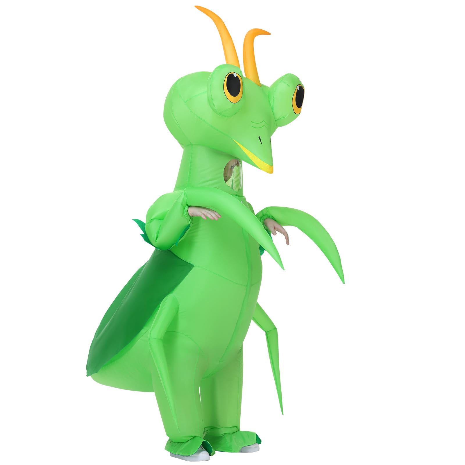 Poptrend Inflatable Mantis Costume for Adult Kids，Funny Animal Blow up Costume for Halloween Cosplay Party Men Women Funny Fancy Dress Party (Kids)