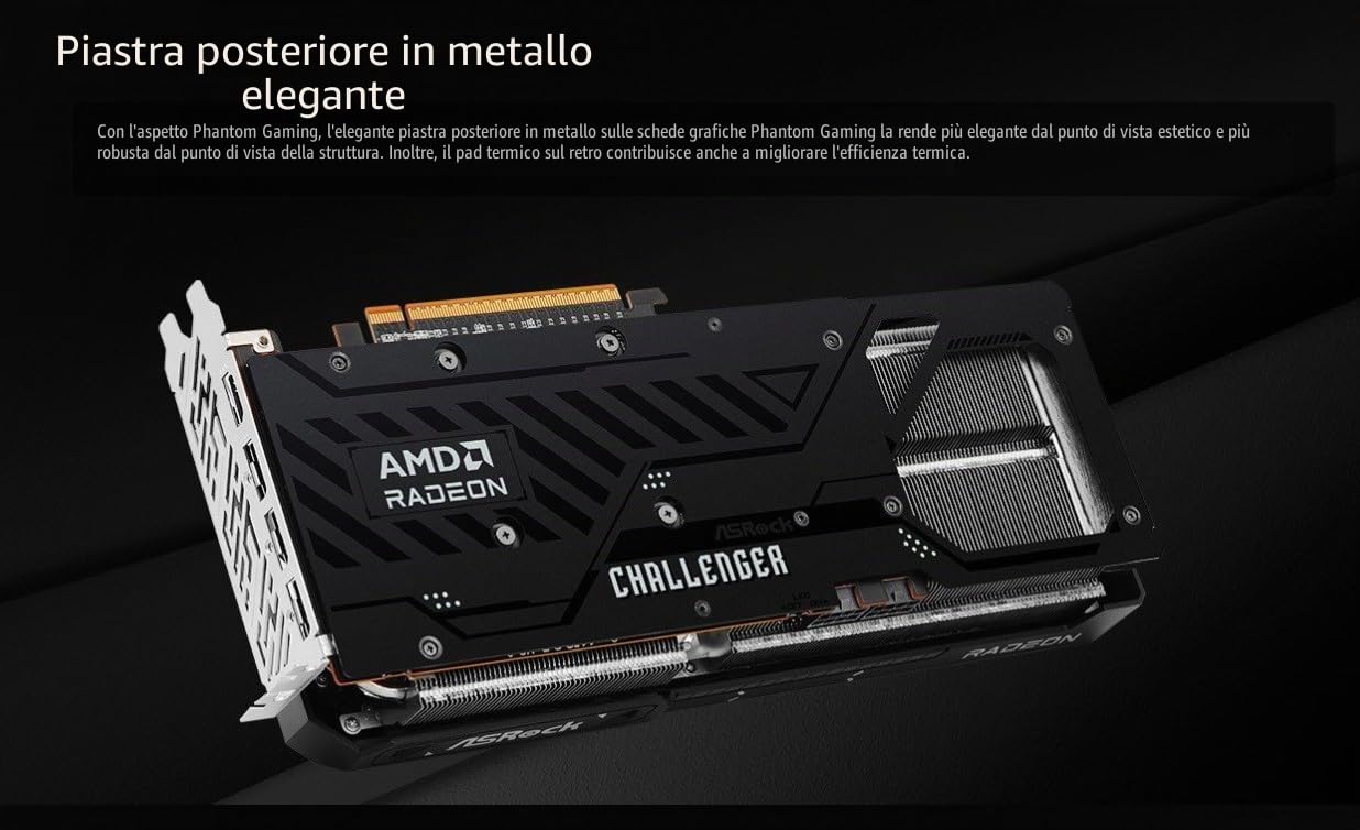 ASROCK VGA RX9070 CL 16G,AMD,RX9070,16GB,GDDR6,256BIT,2HDMI+2DP (3 ventole)