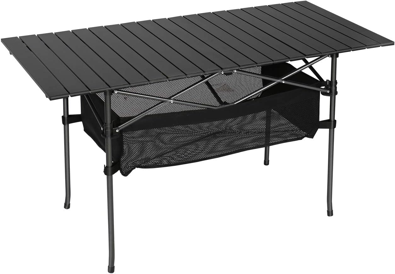 YUSING Folding Camping Table, Portable Table Beach Table with Carrying Bags for Outdoor Camping, Hiking, Picnic, Beach, Fishing, Backpacking, BBQ, RV (47.2x21.7x26.8)
